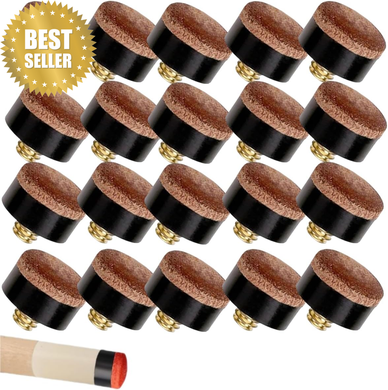 22 PCS the Screw Has a Leather Head,Replacement Parts,10 Mm Cue Tips,Pool Cue Ti