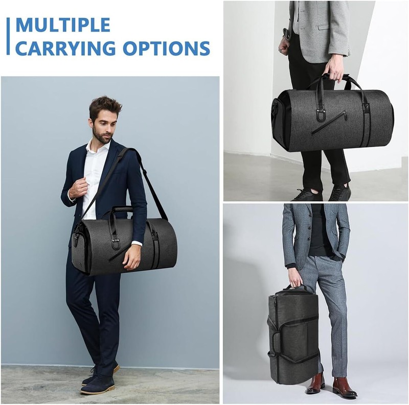 Garment Bags for Travel, Convertible Carry on Garment Duffel Bag Suit Bag 46L