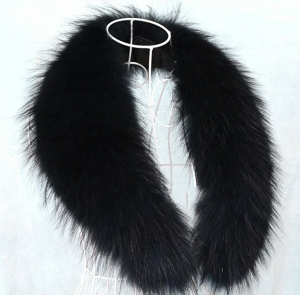 100% Real Oversized Real Raccoon Fur Collar Scarf/Shawl/Wrap Neck Warmer