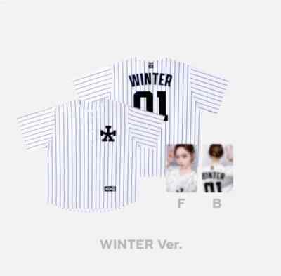 aespa baseball uniform ウィンター 240725 aespa's Winter Throws the First Pitch for Doosan