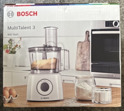 Bosch MultiTalent 3 MCM3501MGB Compact 800W Food Processor - Black & Stainless