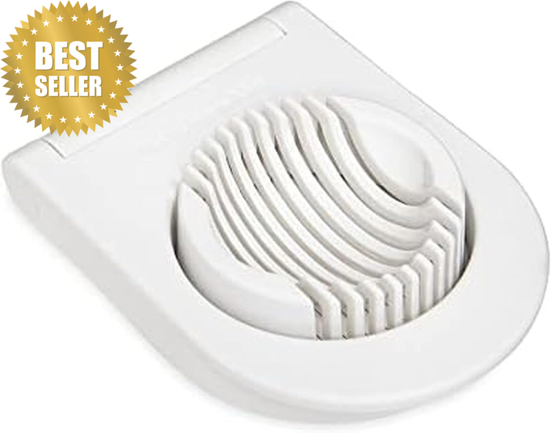 Classic Egg Slicer with Stainless Steel Wires, 9 Inch, White