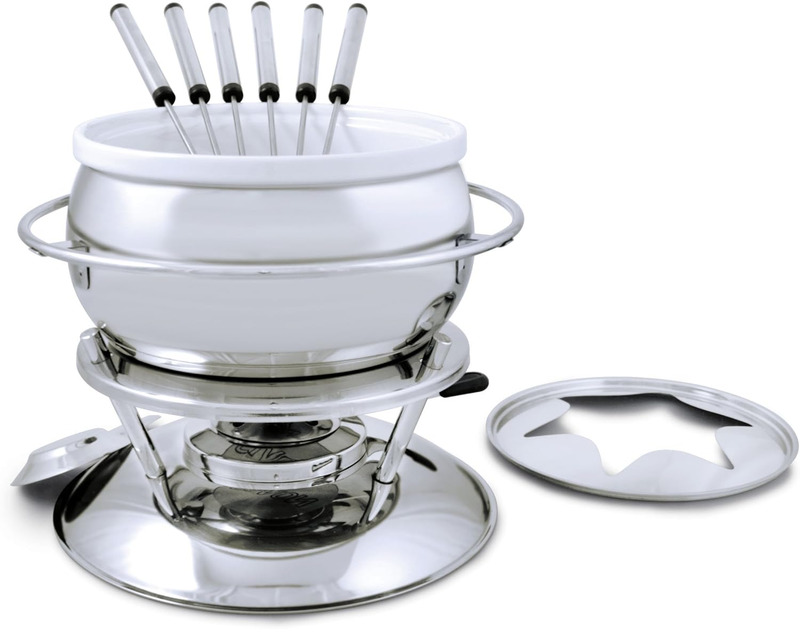 Zuri 11 Piece Stainless Steel Fondue Set, Stainless Steel