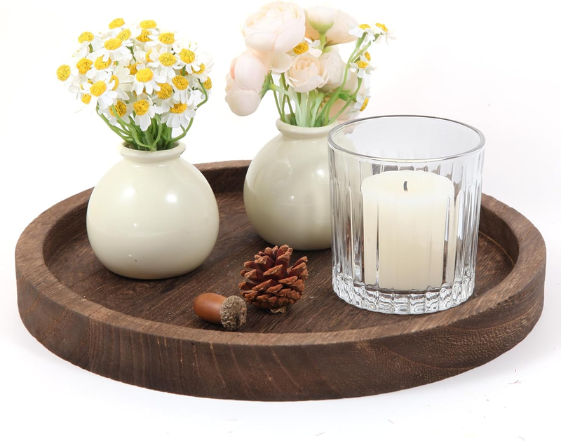 Round Wood Tray Home Decor,centerpieces Pla