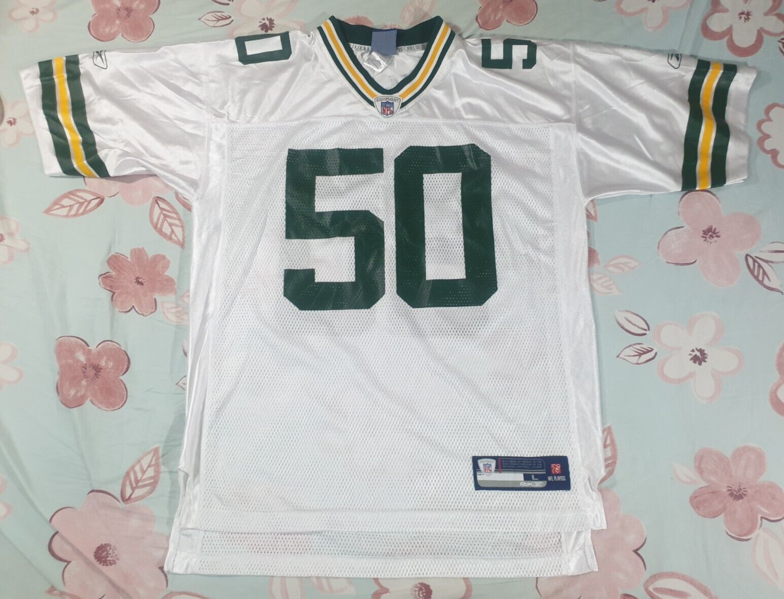 Green Bay Packers A. J. Hawk #50 Football-NFL Reebok Jersey