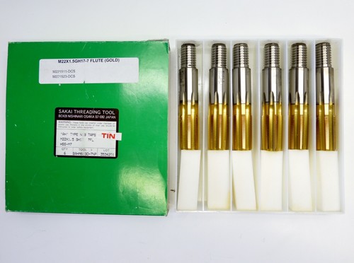 1pc. SAKAI NIB Tap M22x1.5 GH17 7FL HSS-M7 AH Type, SAHM6880 1pc. SAKAI NIB Tap M22x1.5 GH17 7FL HSS-M7 AH Type, SAHM6880