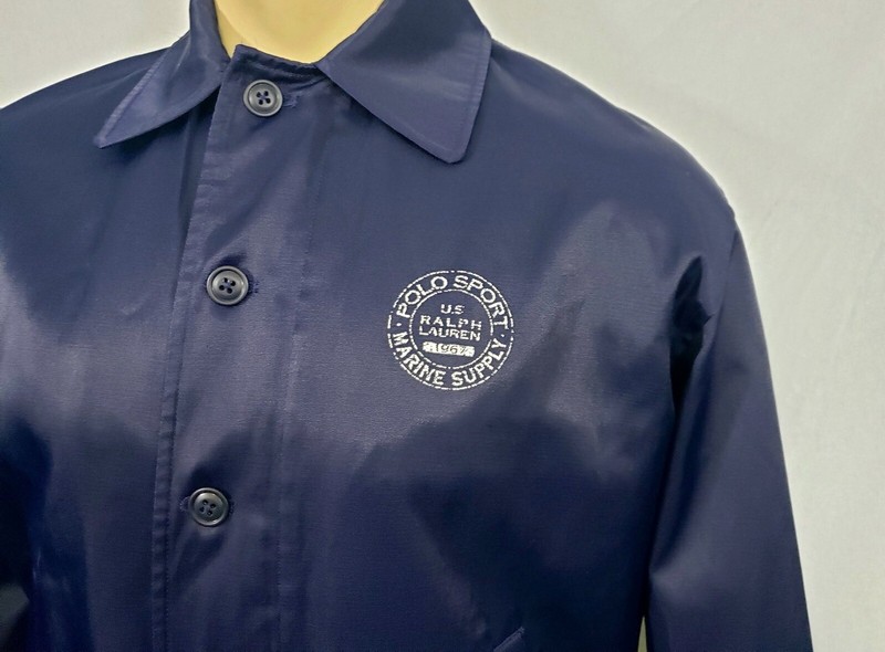 Vtg 90s Mens Ralph Lauren Polo Sport Marine Supply blue