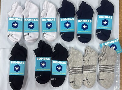 BOMBAS Men's 12 pairs Ankle Socks Size (9-13 / large) Different Colors Mix