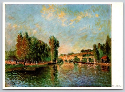 Postcard Art Painting Far Away Loing By Alfred Sisley 34A