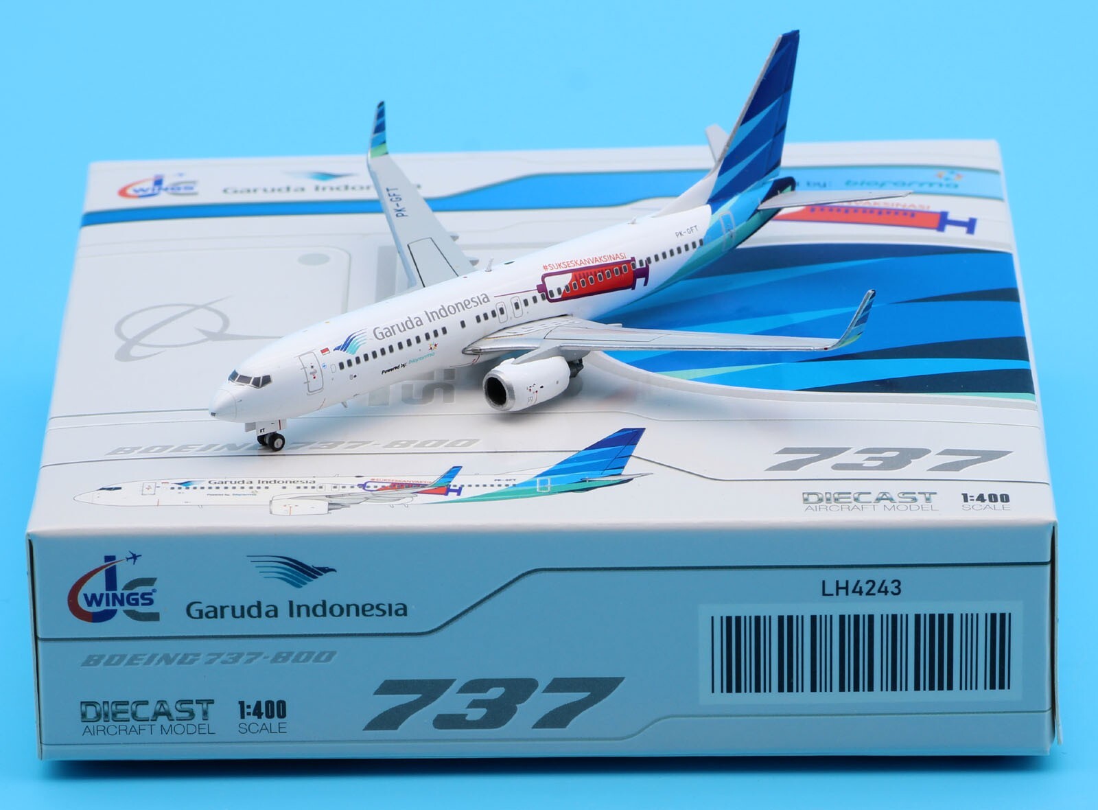JC Wings 1:400 Garuda Indonesia Boeing 737-800 Diecast