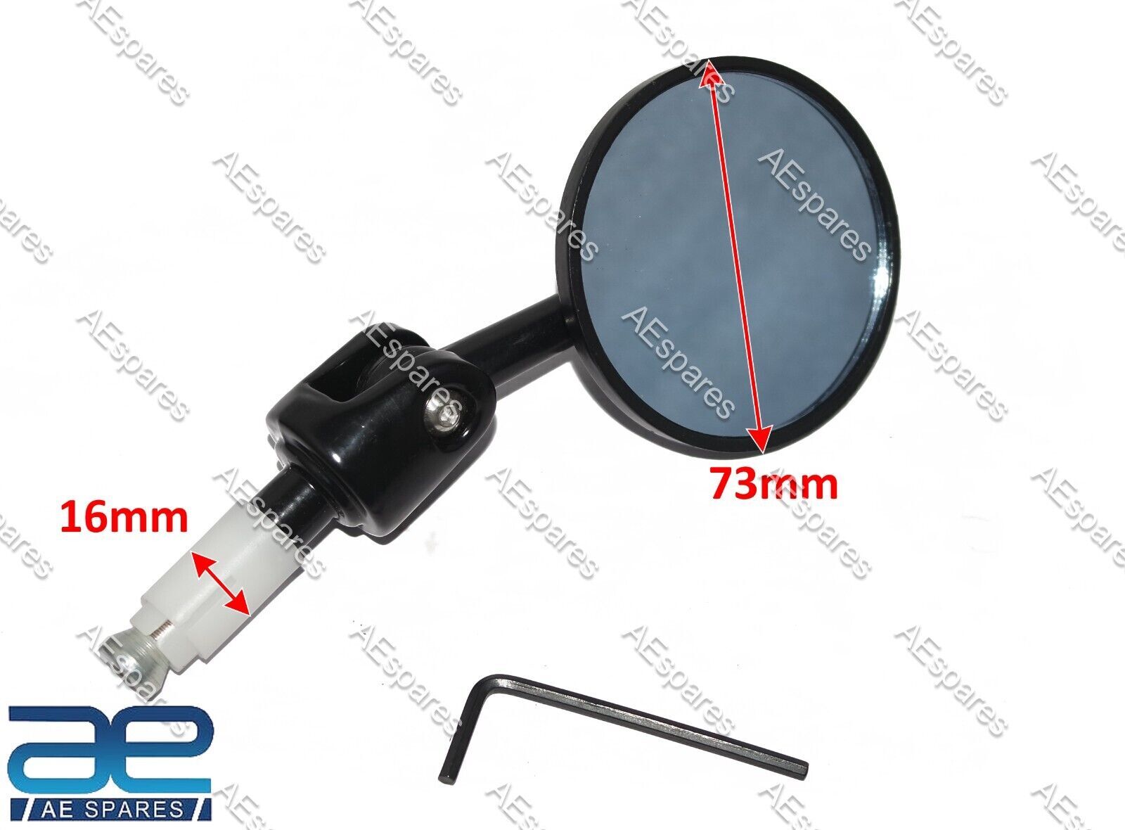 For Royal Enfield Continental GT 650 Interceptor 650 7/8" Handle Bar End Mirrors 
