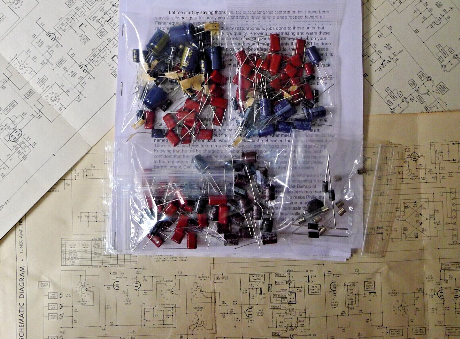 Akai GX-635D GX-636 restoration upgrade kit repair capacitor