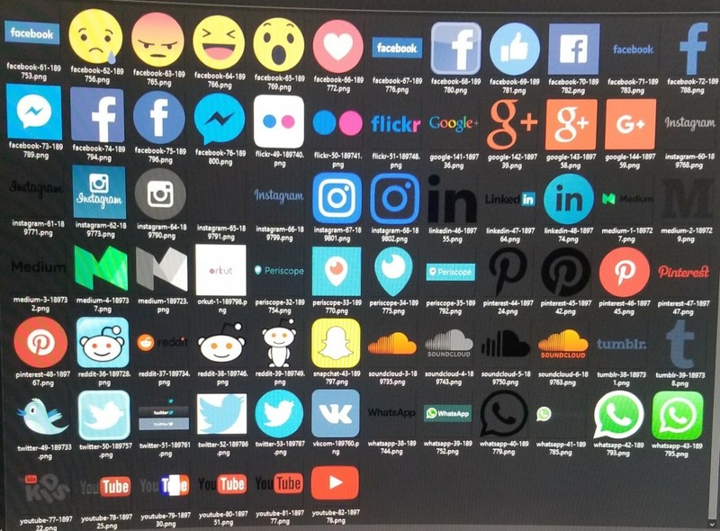 Social Media Icons App Logos HUGE Assortment Sizes Clip Art