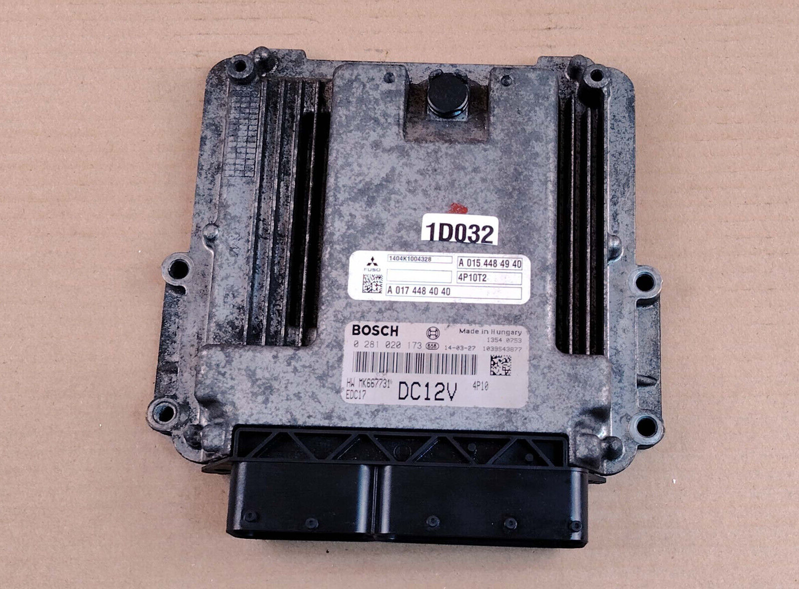 Mitsubishi FUSO Canter 4P10 ECU Engine Computer 0281020173 Mitsubishi FUSO Canter 4P10 ECU Engine Computer 0281020173