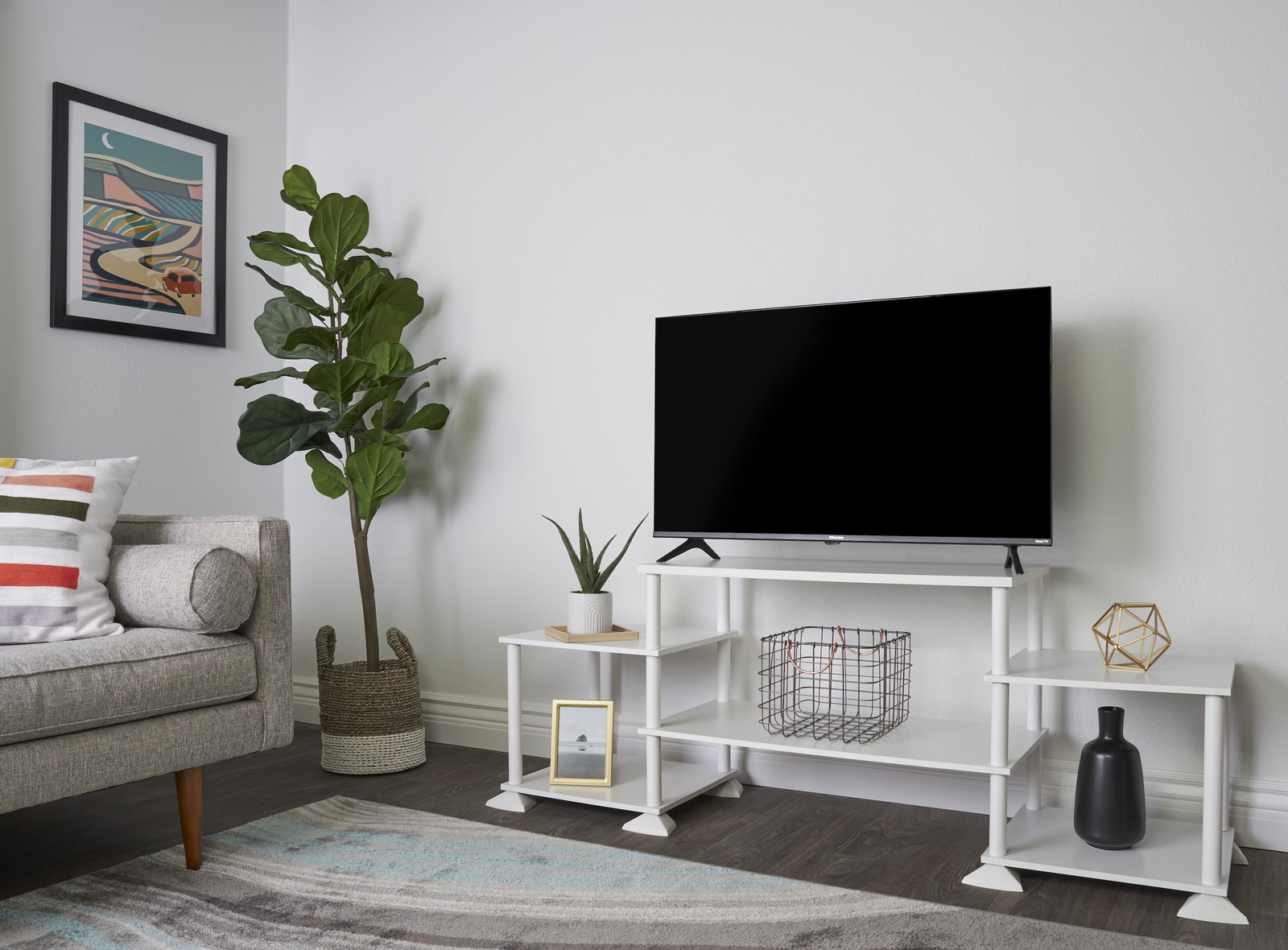 For Tvs Up To 40", White