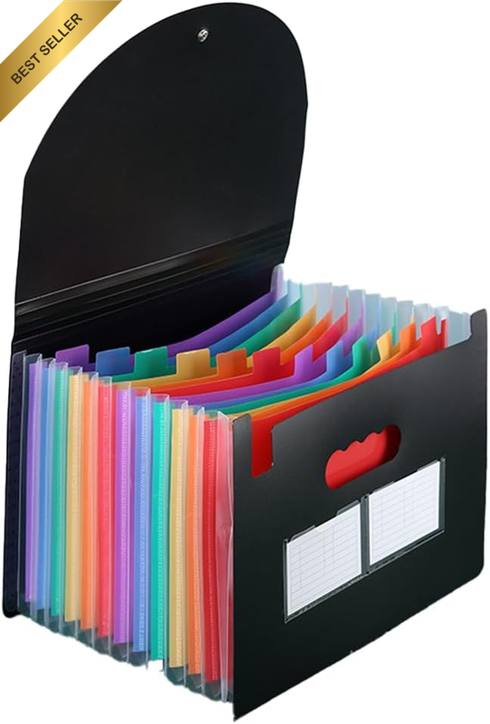 13 Pocket Expanding File Folder,Portable Accordion Folder with Labels,File Organ