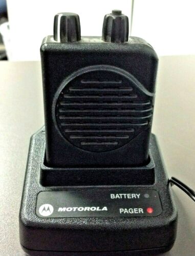 Motorola Minitor 5 Pager, Model # A03KMS9239BC, VHF, 2 CH SV, Charger, Used Bat