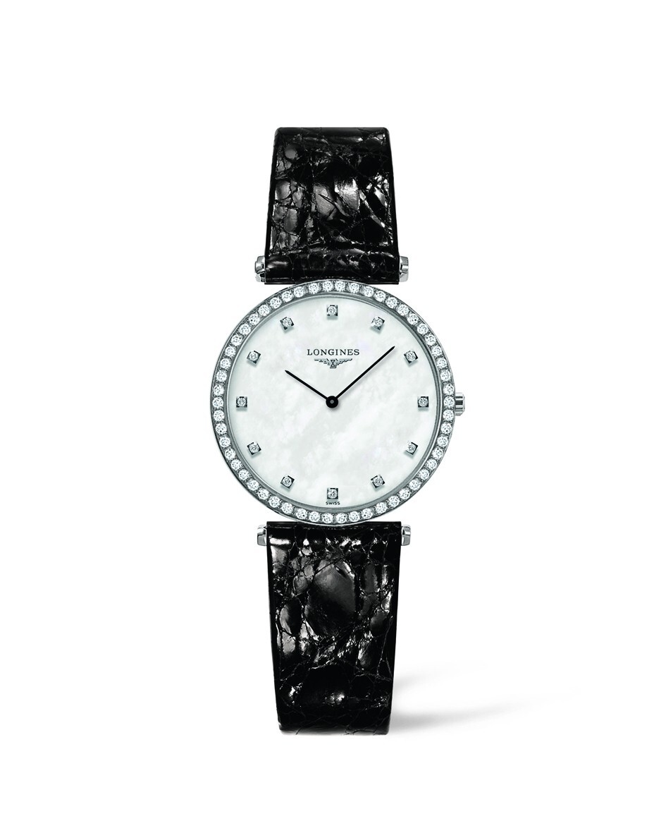 Pre-owned Longines L4.513.0.87.2 : La Grande Classique Quartz 29 Diamond Bezel