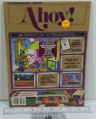 Vintage Ahoy! Commodore 64 Magazine Mar 1986 27 C-64 C-128 Computer Game Gaming