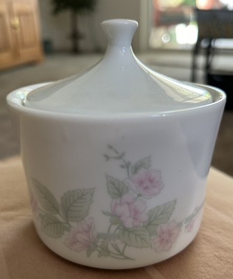 Corning Corelle Sugar Bowl Veranda Covered Sugar Bowl Lid Pink Flowers Unused
