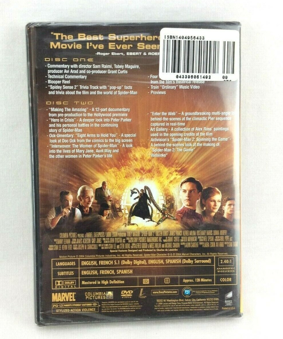 NEW SEALED Spider-Man 2 DVD Widescreen Special Edition