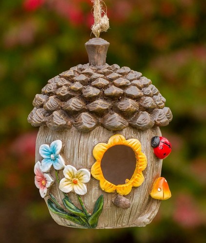 Acorn Cottage Decorative Hand-Painted Bird House
