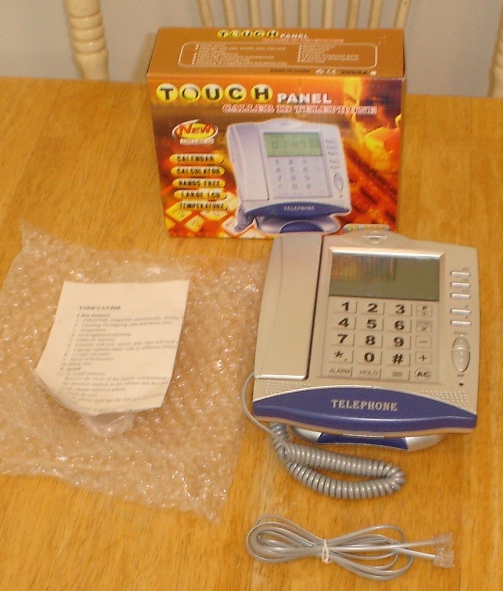 Touch Panel XK-2008 Caller ID Telephone - Temperature, Calculator, Calendar New