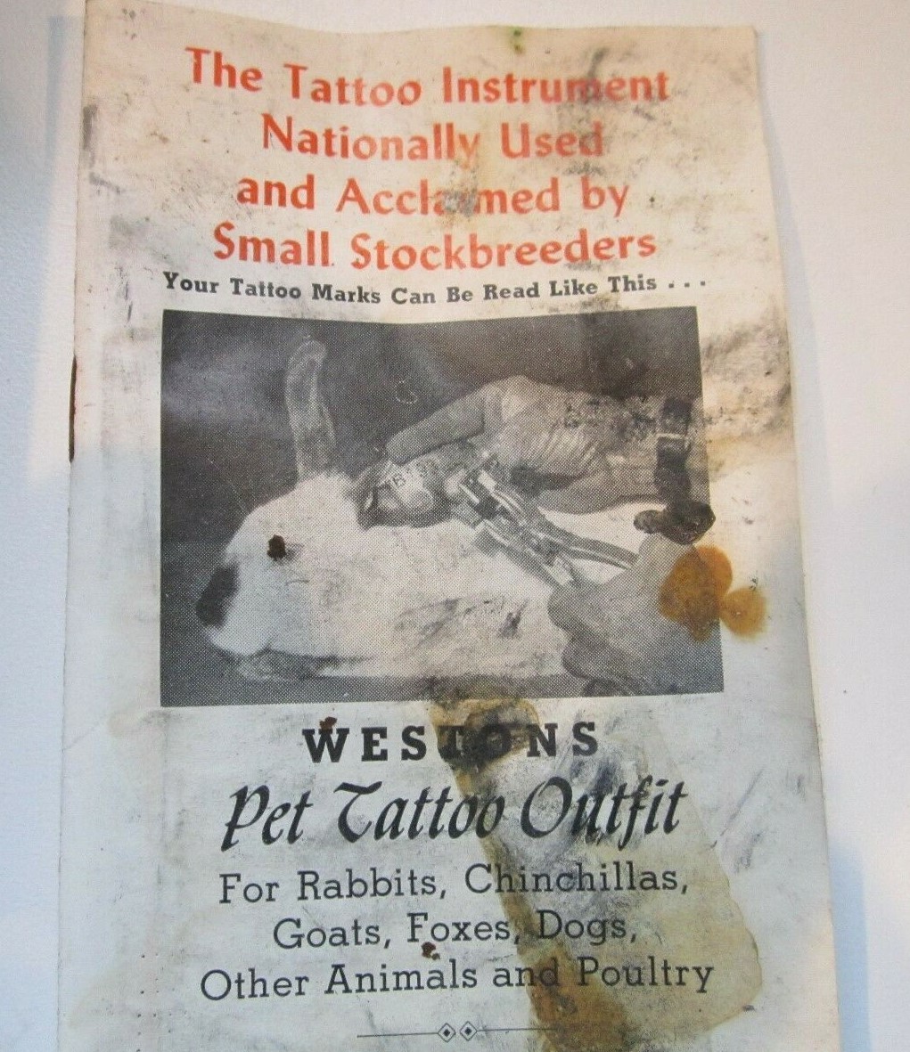 Vintage Weston's PET TATTOO OUTFIT in wood box