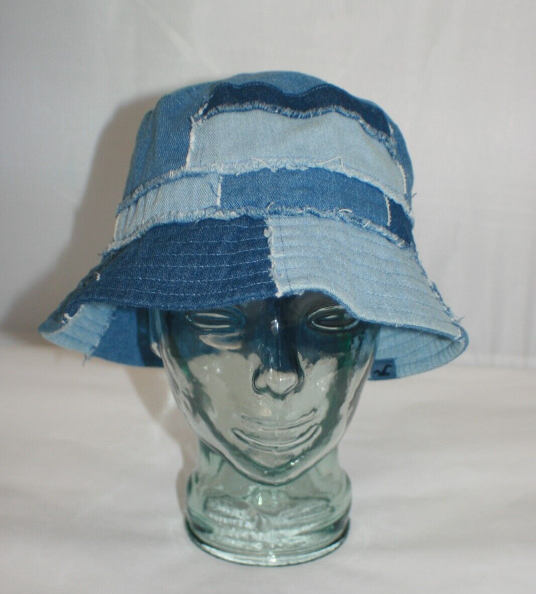 Denim Patchwork Blue Cap Hat Os