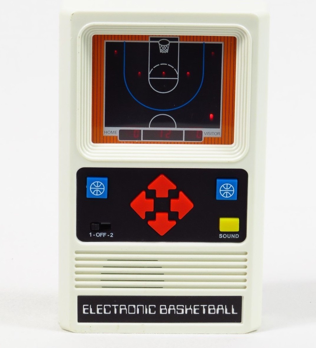 Electronic Basketball Game Handheld Mattel Classic 70s Retro White Portable Toy