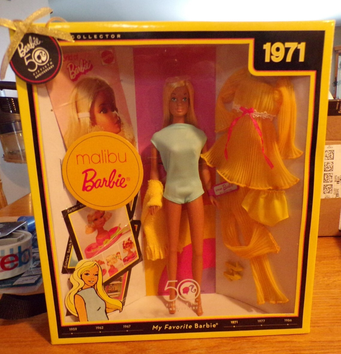 NIB 2008 50th ANNIVERSARY MALIBU BARBIE DOLL MATTEL RETRO