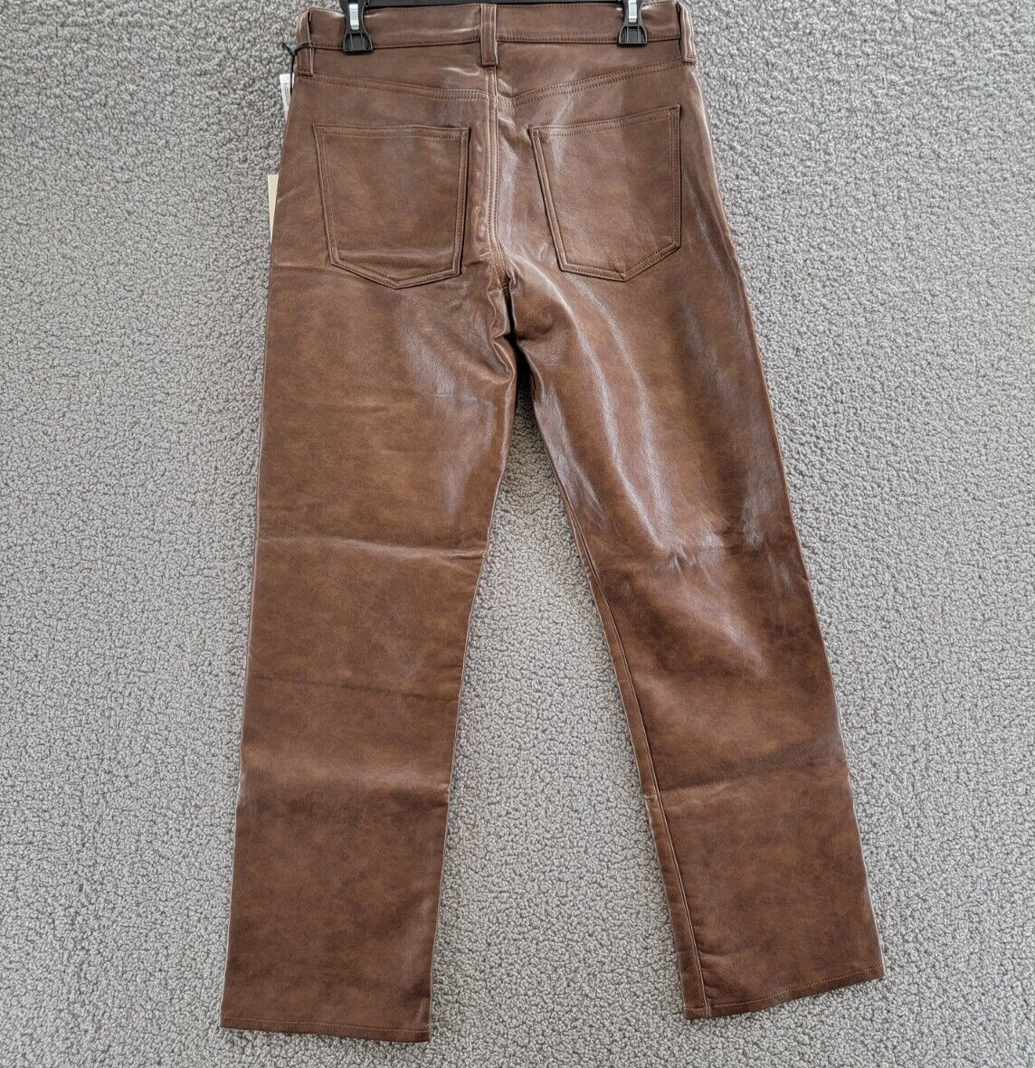 AGOLDE Sloane '90s Pinch Waist High Rise Straight Jeans Women's 28 Cola Zip Up - Picture 12 of 18