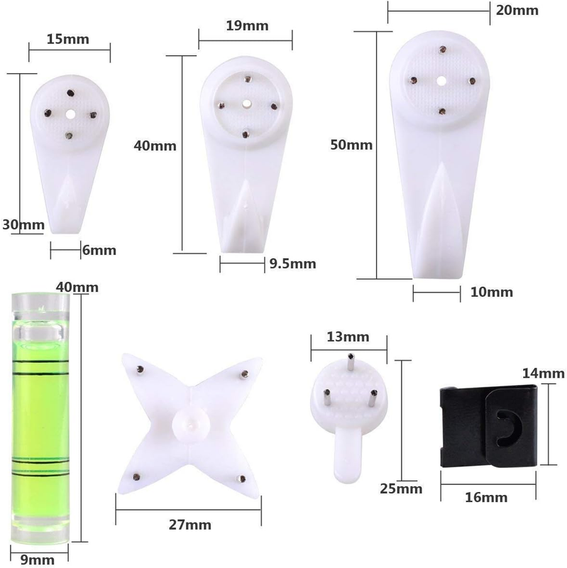 Picture Hangers, Wall Picture Hooks Invisible Traceless Hardwall Drywall Picture