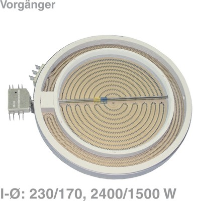 Heizkörper Heizzone Ø 225170mm 24001500W Herd Original Bosch Siemens 494747