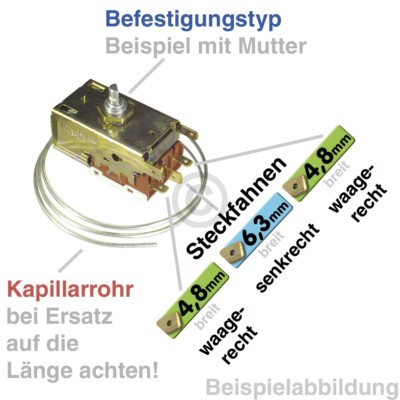 Thermostat Whirlpool 480131100526 Ranco K59S1895 mit Lampenfassung für Kühlschr