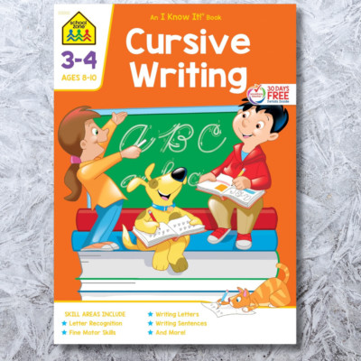 Cursive Workbook Writing Handwriting Practice Tracing Letters Ages 8 to 10 - NEW