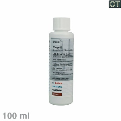 Bosch 00311567 Edelstahlpflege Pflegemittel Öl 100ml für Herd Geschirrspüler