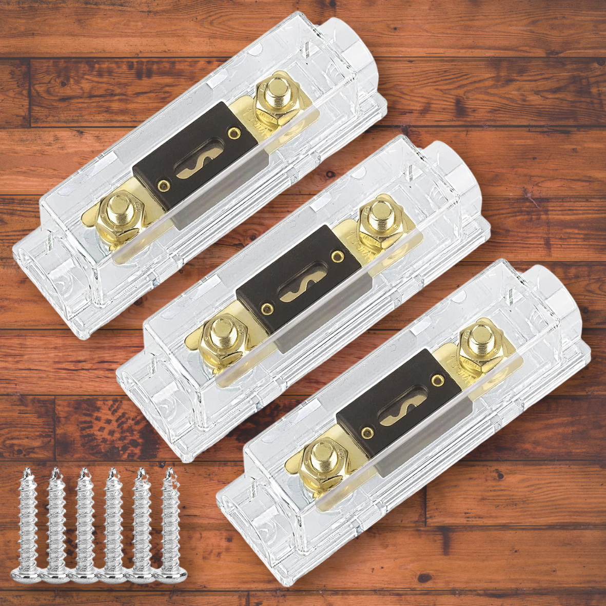 3 Pack 300 AMP ANL Fuse Holder Block 0/2/4/8 Gauge AWG Car Audio 300A 1/0 Zero G