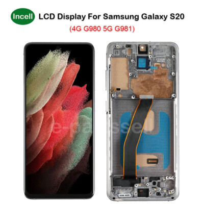 Incell for Samsung Galaxy S20 LCD Display Screen Replacement Gray4G G980/5G G981
