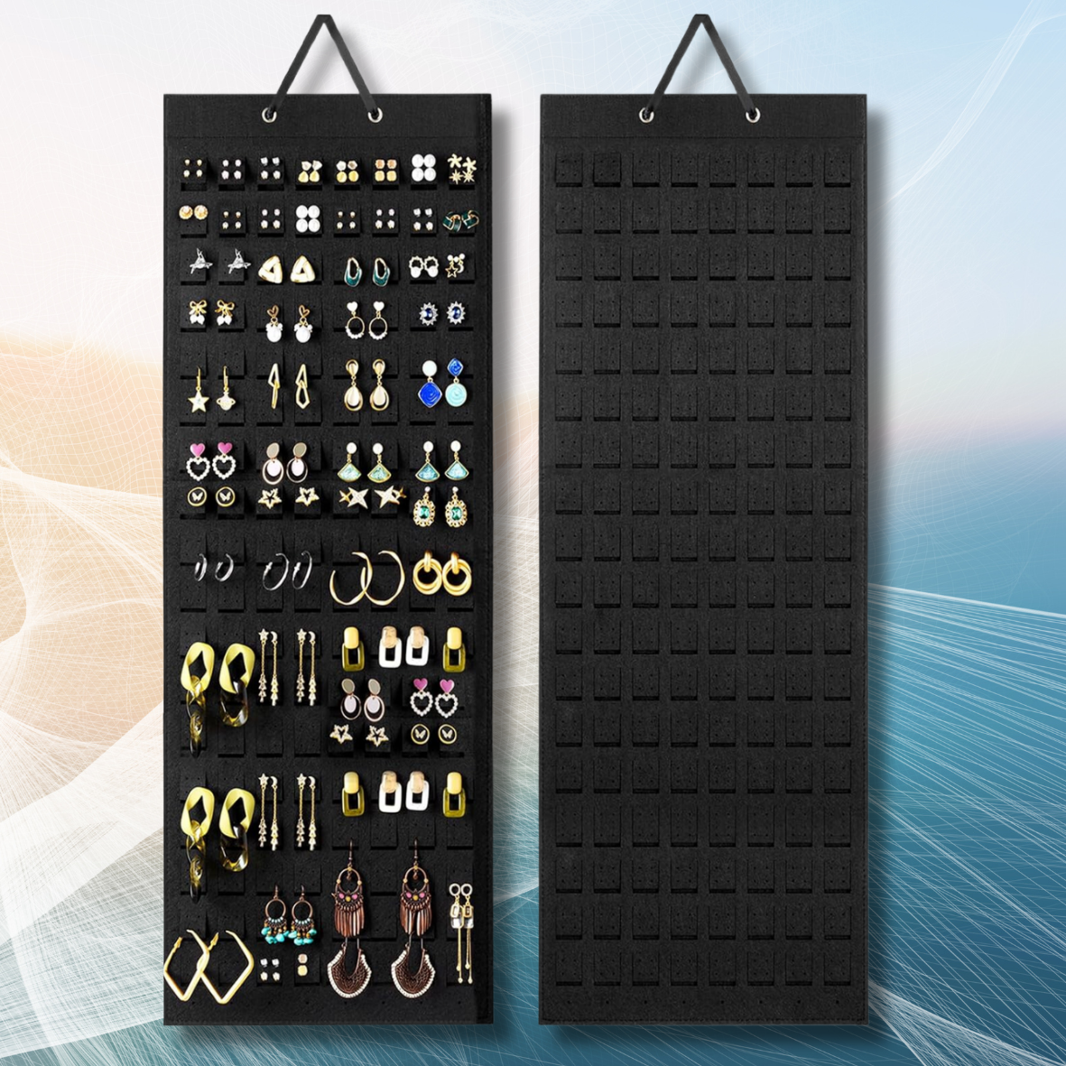 Lolalet Hanging Earring Holder Organizer with 20 Hooks for Women, Earring Organi