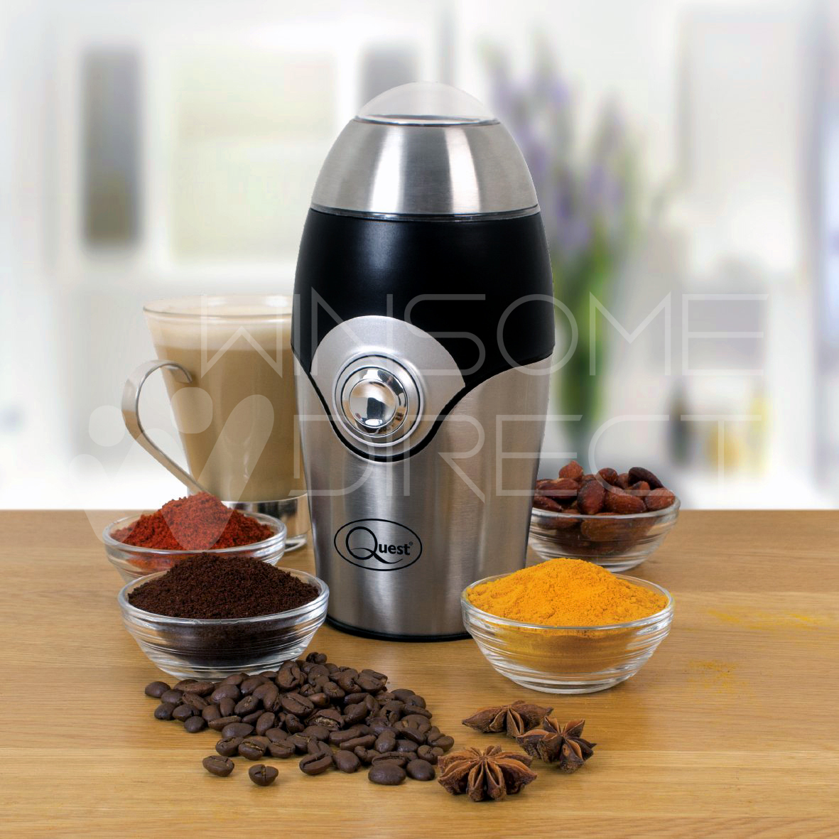 Electric Spice Coffee Nut Seed Herb Grinder Crusher Mill Blender Steel Blades 5025301341602 eBay