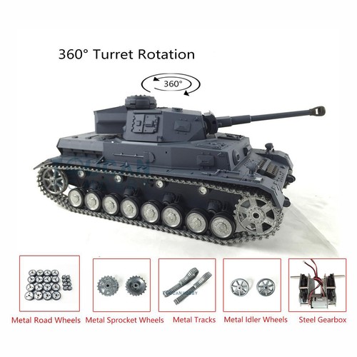 HengLong 1/16 7.0 Customized Panzer IV F2 3859 RC Tank 360