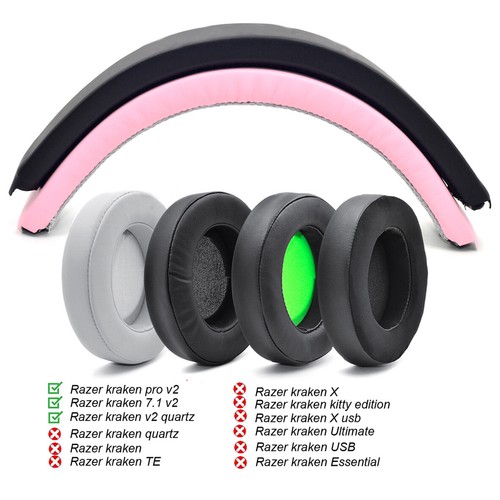 Ear Pads Headband For Razer Kraken Pro V2 Kraken 7 1 V2 Kraken V2 Quartz Headset Ebay