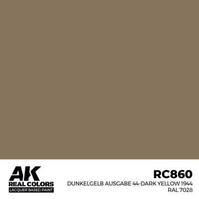 AK Interactive RC860 Real Colors Dunkelgelb Ausgabe 44 RAL 7028 17ml