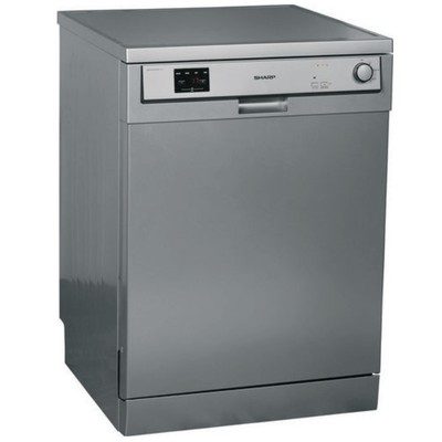 Sharp QW-HX12F472S-DE Geschirrspüler Standgerät 60cm A++  silber Display 46dB