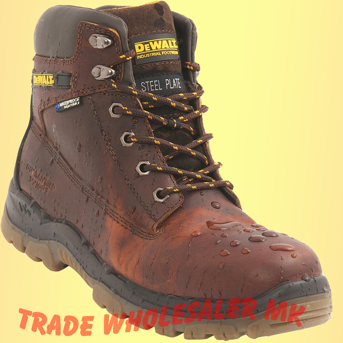 DeWalt Titanium Safety Boots Tan with 