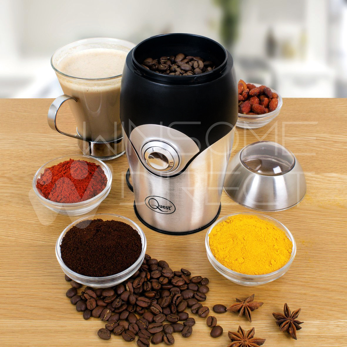 Electric Spice Coffee Nut Seed Herb Grinder Crusher Mill Blender Steel Blades eBay