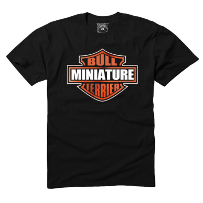 Miniature Bull Terrier Bullterrier T-Shirt Pitbull Biker Rocker Bulli S-5XL