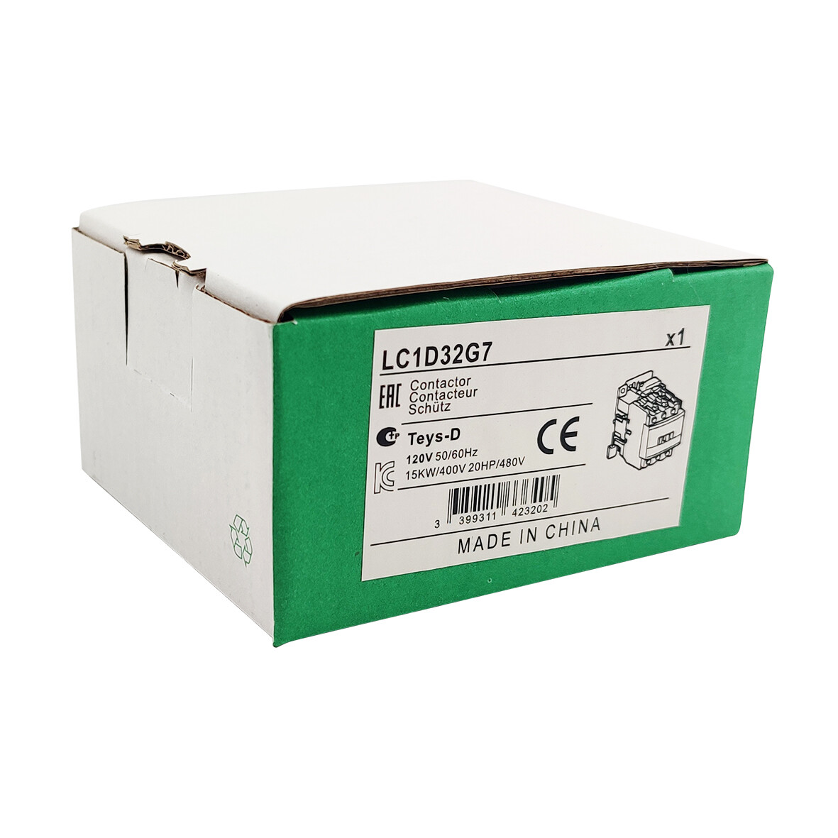 LC1D32G7 Contactor 120V coil 32A replace Deca Schneider Contactor LC1D32G7 3P AC