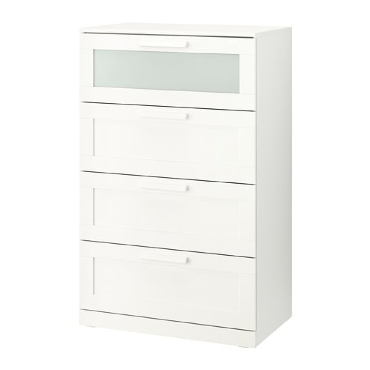 Ikea Brimnes 4 Drawer Dresser White Frosted Glass 803 604 04 For